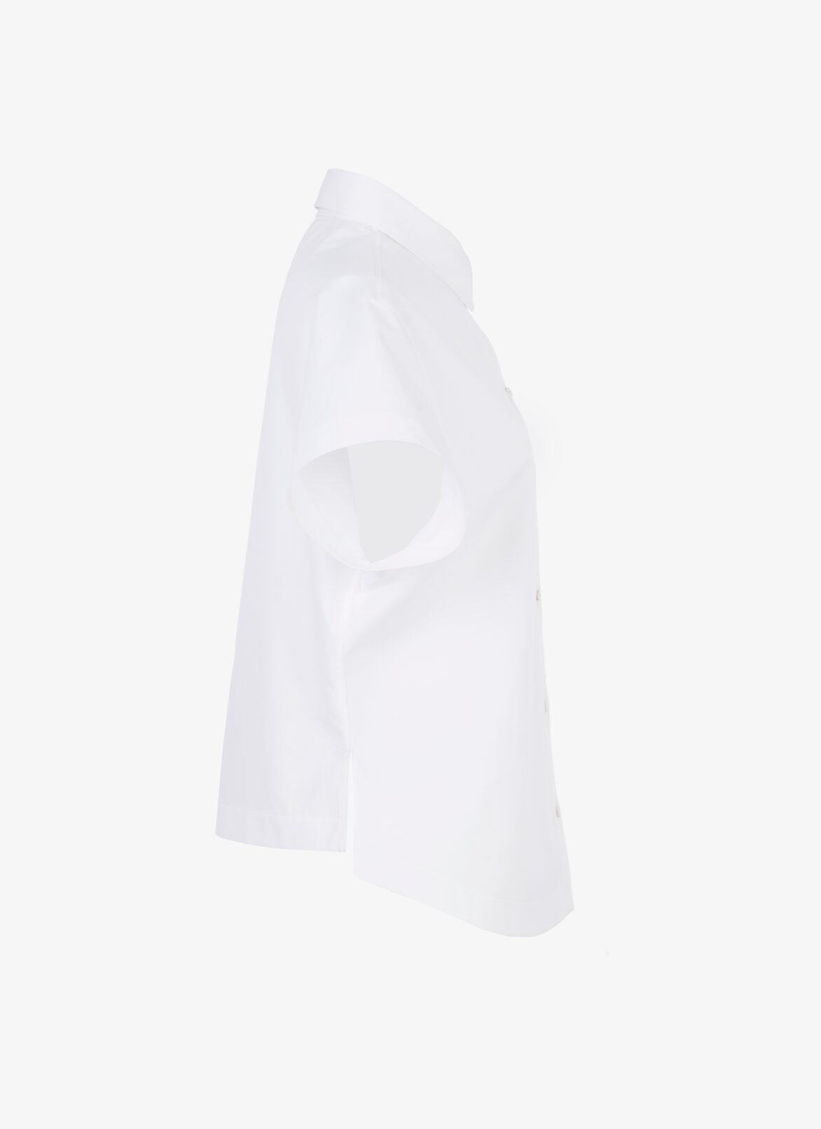 Short-Sleeved Japanese Poplin Shirt ALAÏA WHITE SHORT-SLEEVED JAPANESE POPLIN SHIRT